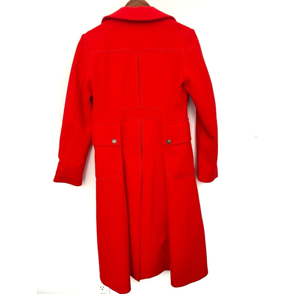 By Anthropologie Red Buttondown Duster Coat - Picture 4 of 9